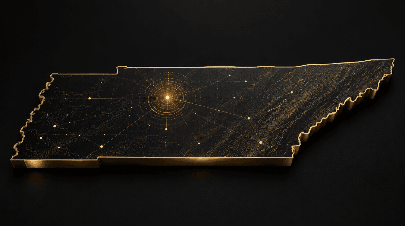 Three-dimensional statewide Tennessee industry network